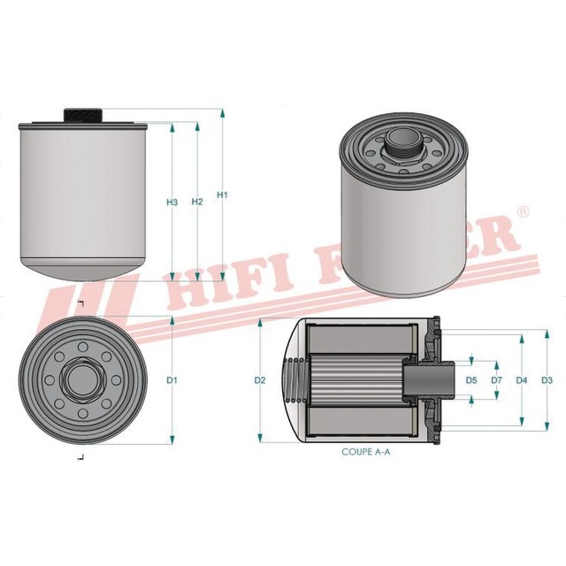 Filtre Hydraulique SH 62032 Hifi Filter référence fournisseur HIFSH62032